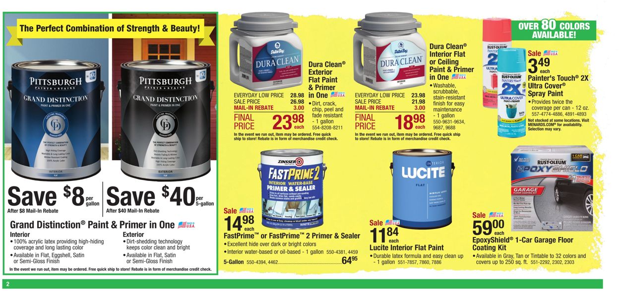 Menards Cur Weekly Ad 05 19 06 02 2019 2 Frequent Ads Com - Spray Paint Colors Menards