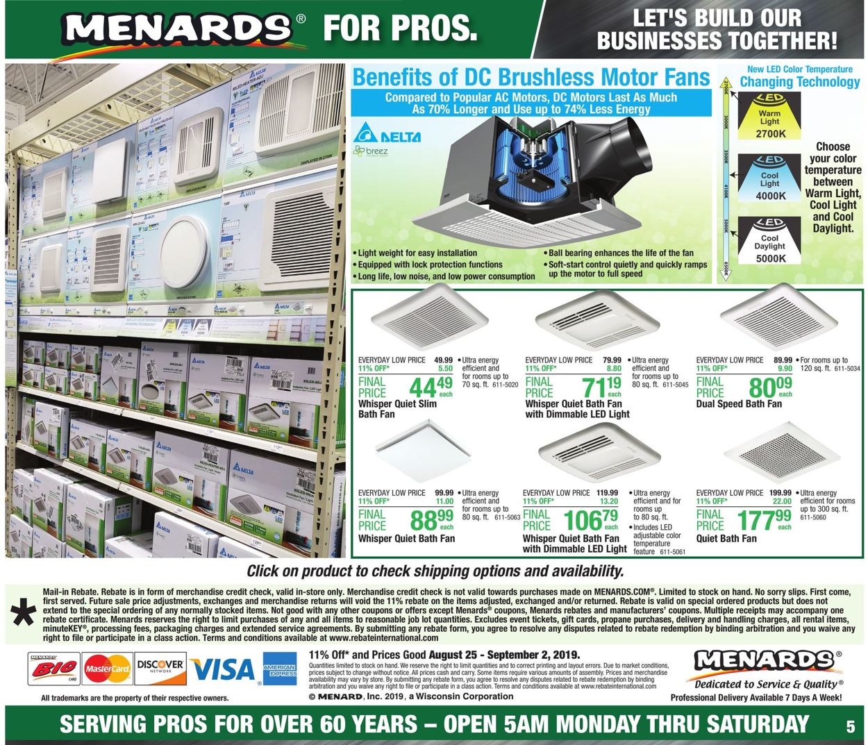 Catalogue Menards from 08/25/2019