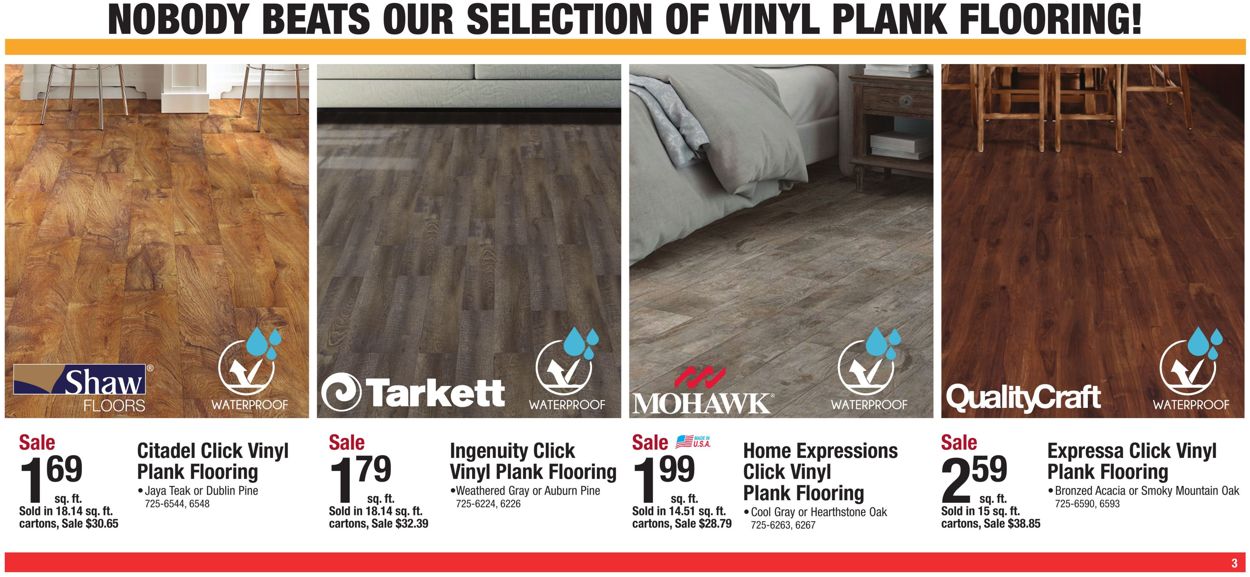 Menards Cur Weekly Ad 09 29 10 12, Menards Vinyl Plank Flooring
