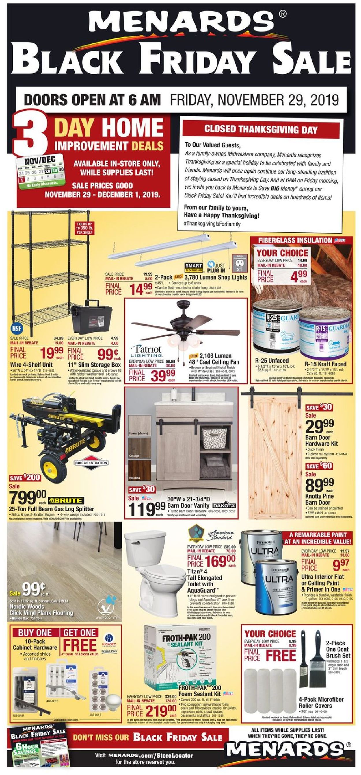 Menards - Black Friday Sale 2019 Current weekly ad 11/29 - 12/01/2019 ...