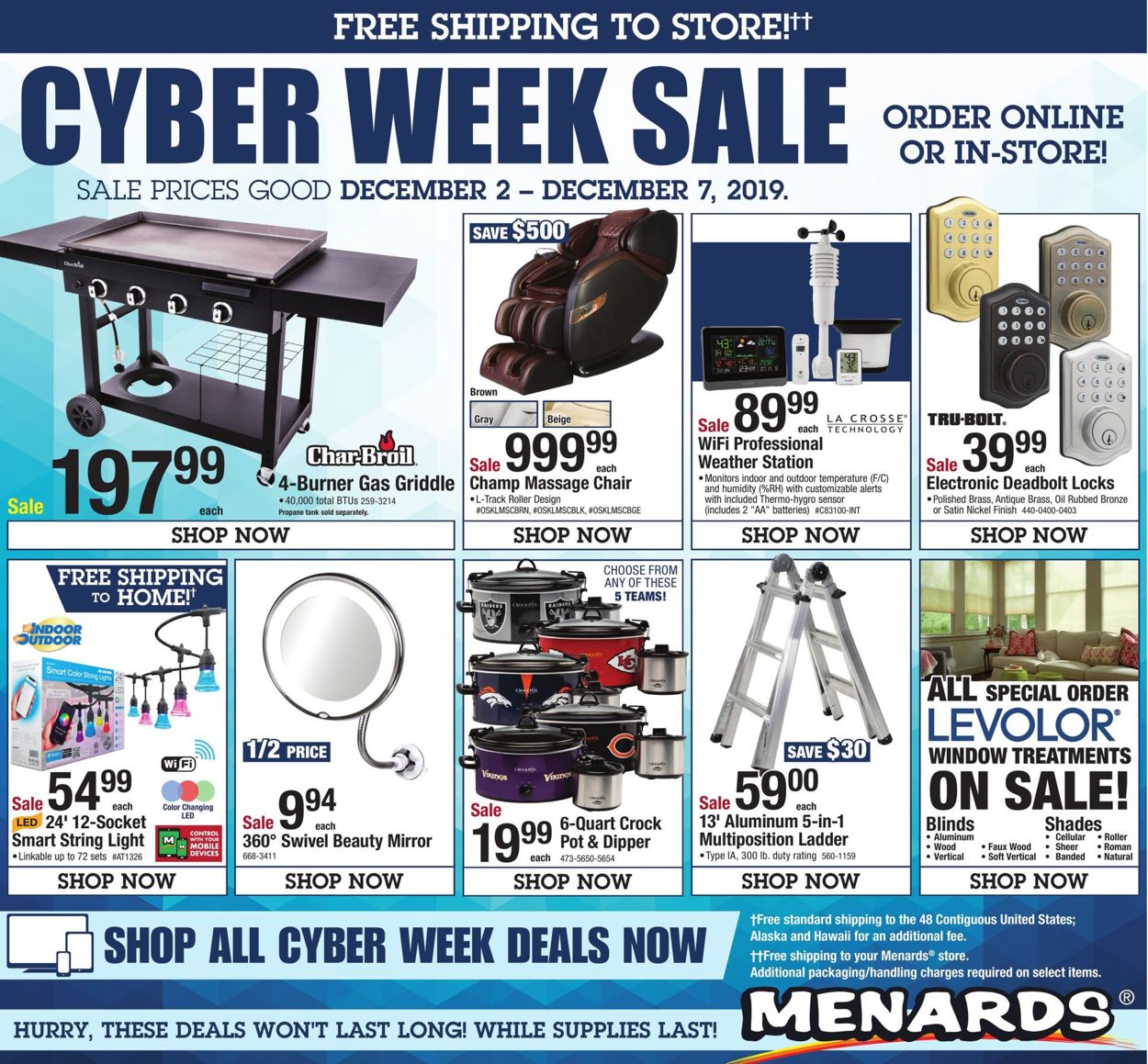Catalogue Menards - Cyber Week Sale 2019 from 12/02/2019