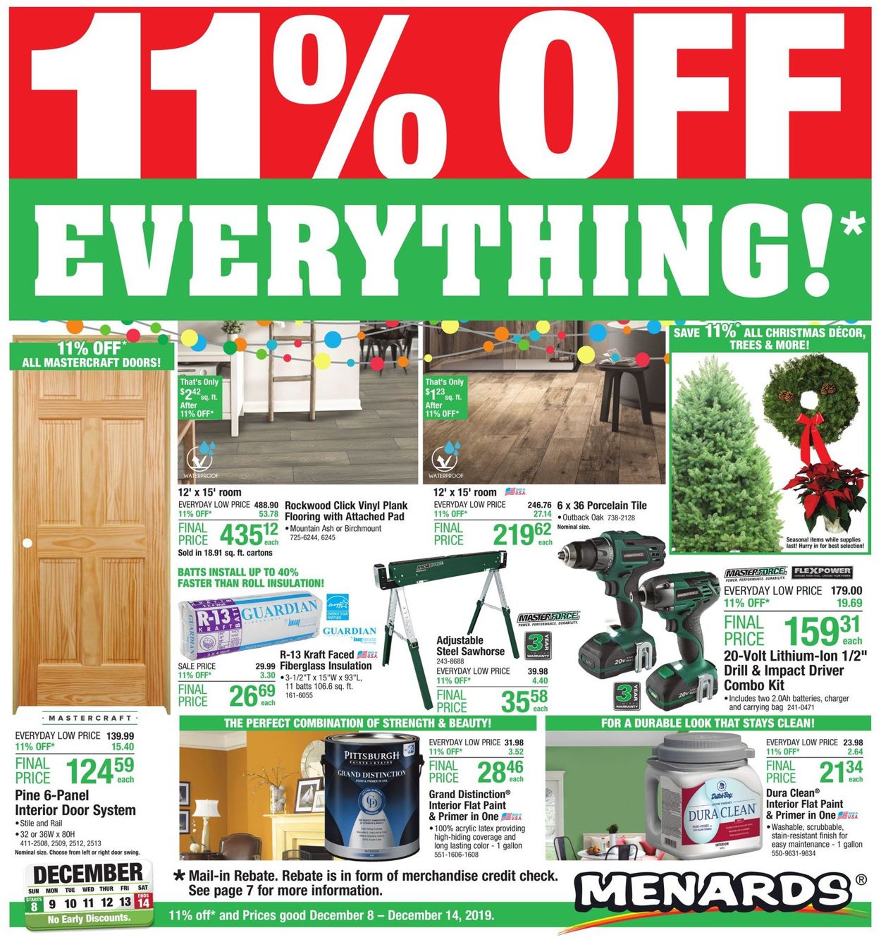 Menards Holiday Ad 2019 Current weekly ad 12/08 12/14/2019