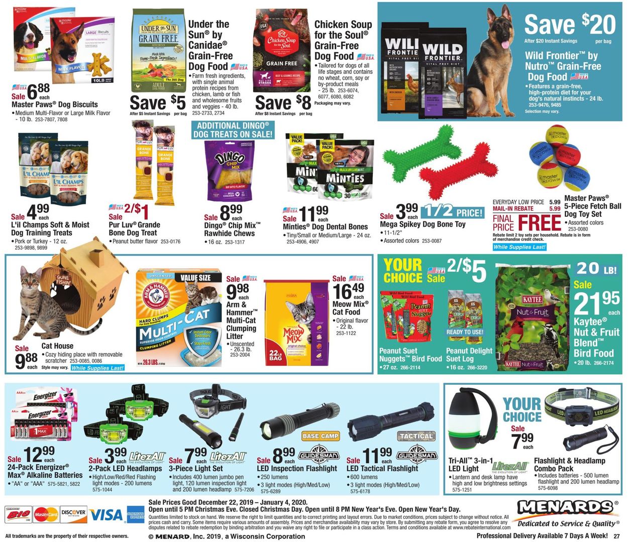 Catalogue Menards - New Year's Ad 2019/2020 from 12/22/2019