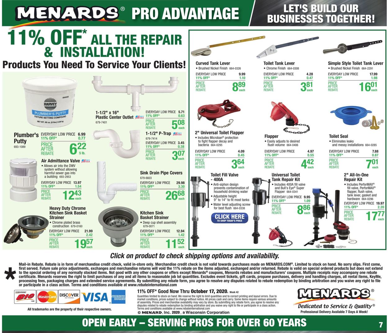 Catalogue Menards from 10/11/2020