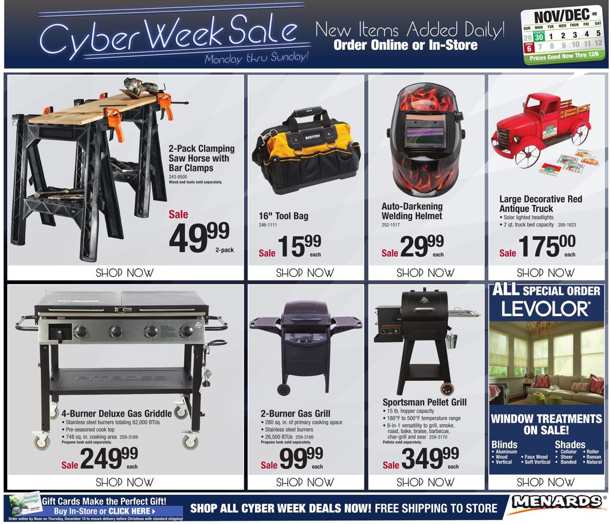 Catalogue Menards Cyber Week Sale 2020 from 11/30/2020