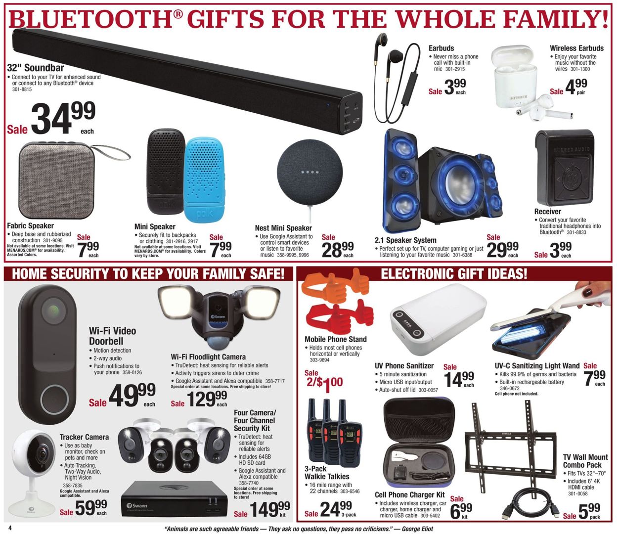 Catalogue Menards Last Minute Gift Sale 2020 from 12/15/2020