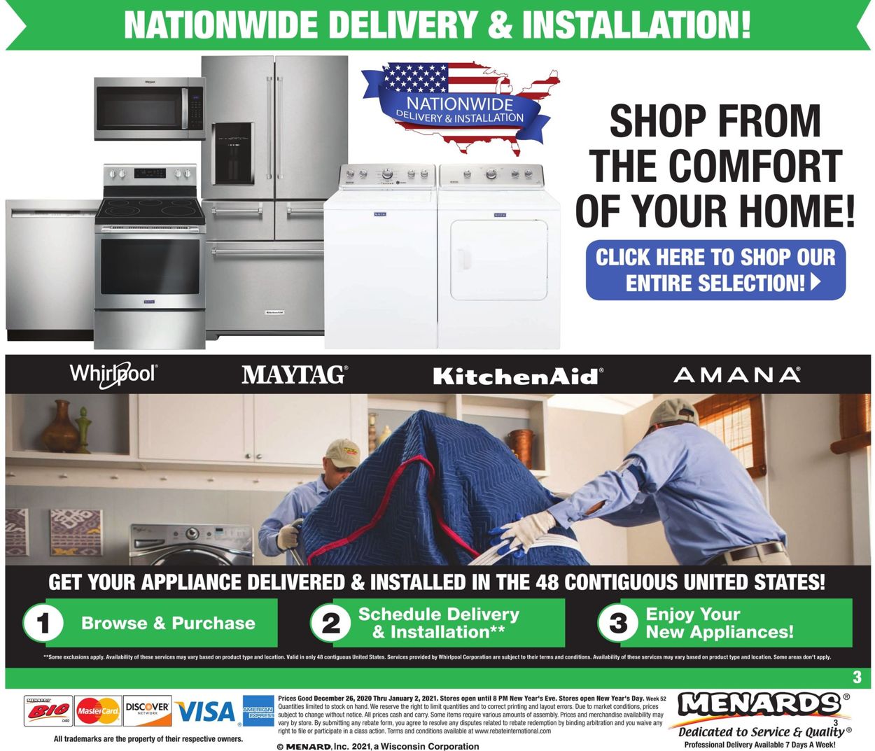 Catalogue Menards Online Only       from 12/26/2020