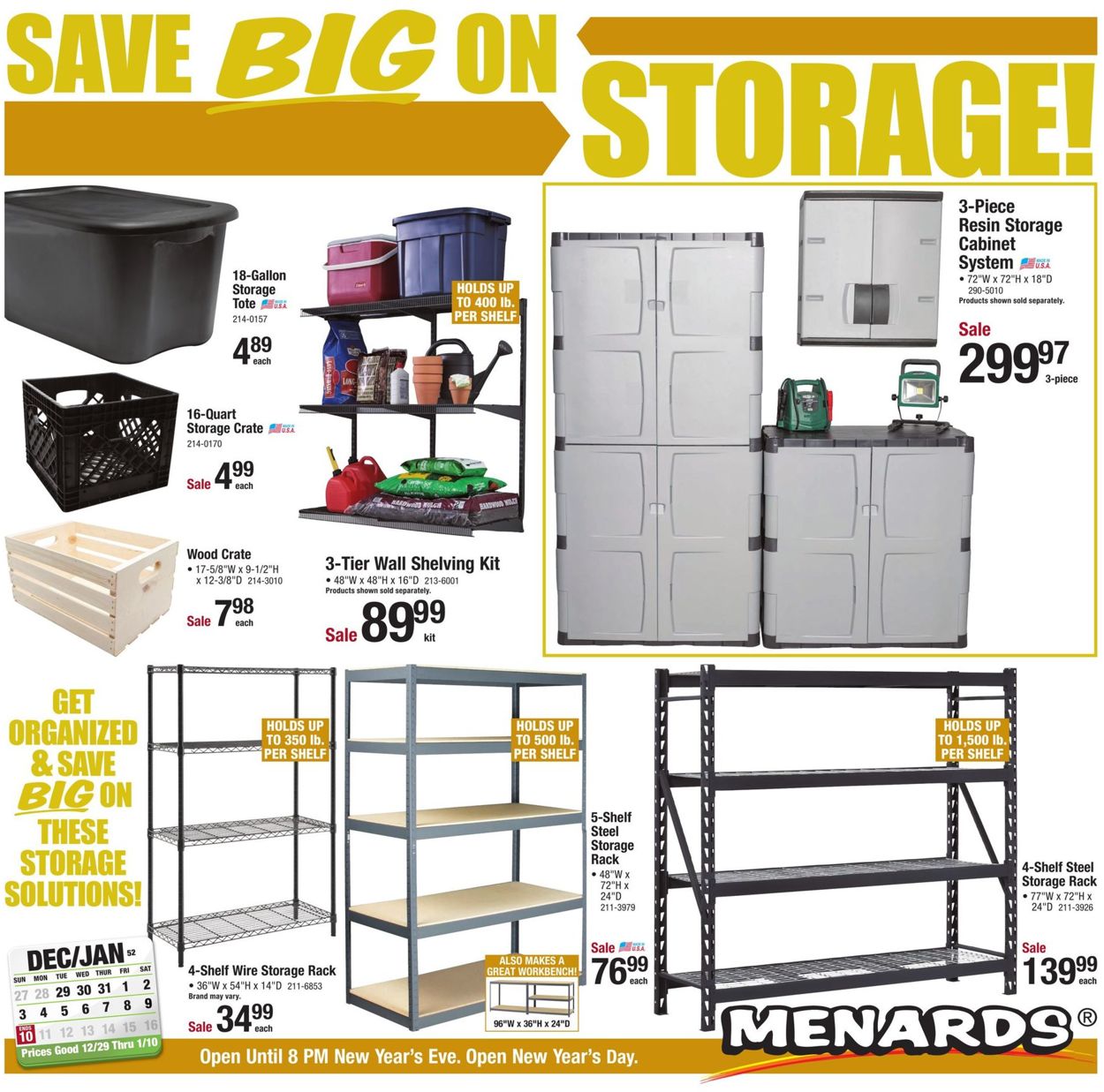Storage Cur Weekly Ad, Wire Rack Shelving Menards