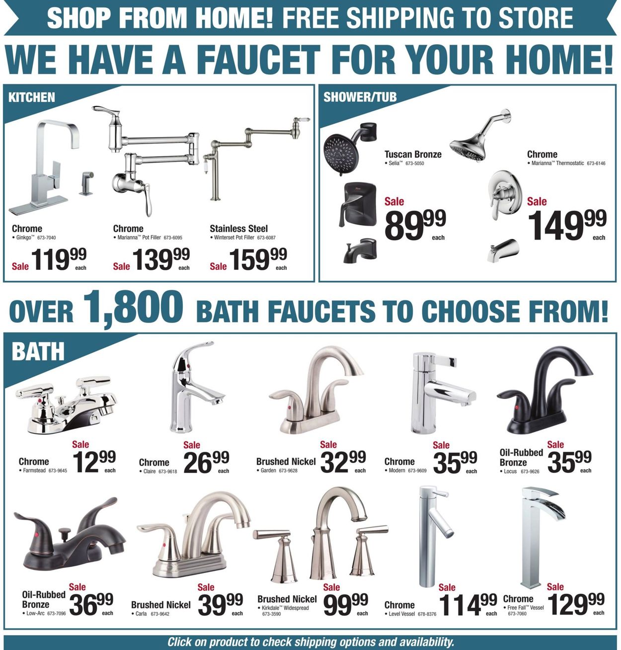 Catalogue Menards Faucets 2021 from 01/17/2021
