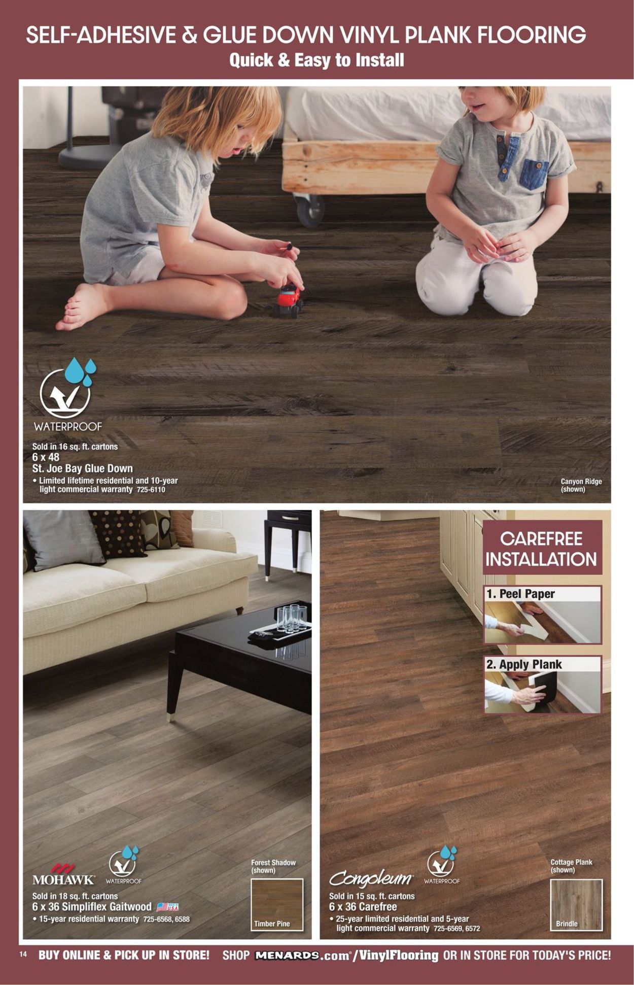 Menards Cur Weekly Ad 12 23 31, Congoleum Vinyl Plank Flooring Menards