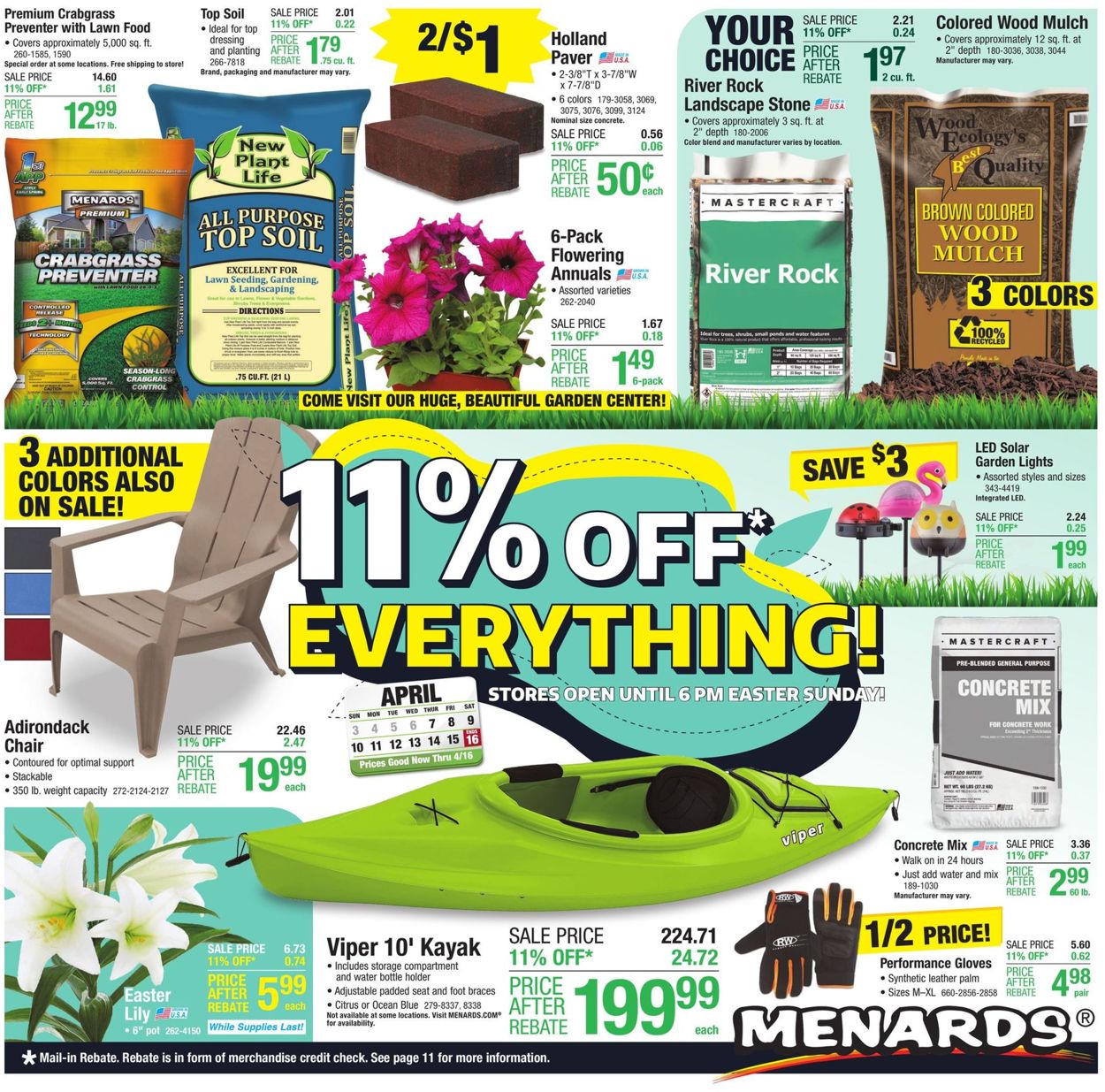 Menards EASTER 2022 Current weekly ad 04/07 04/16/2022