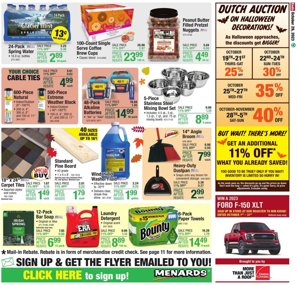 Catalogue Menards from 10/19/2023