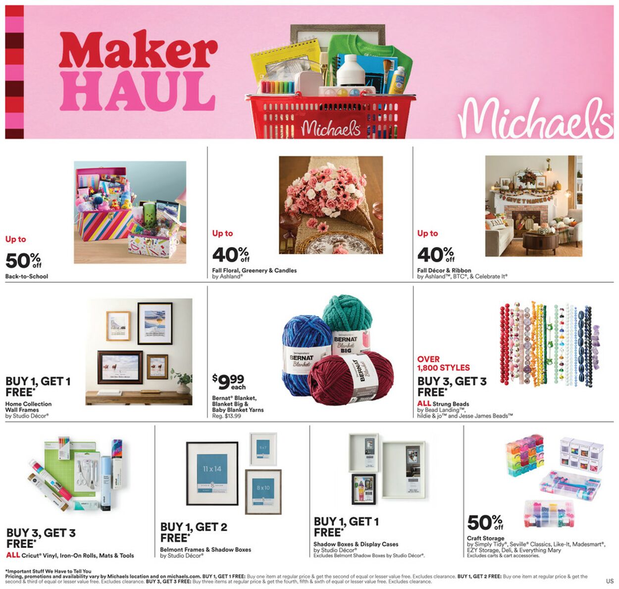 Catalogue Michaels from 08/09/2026