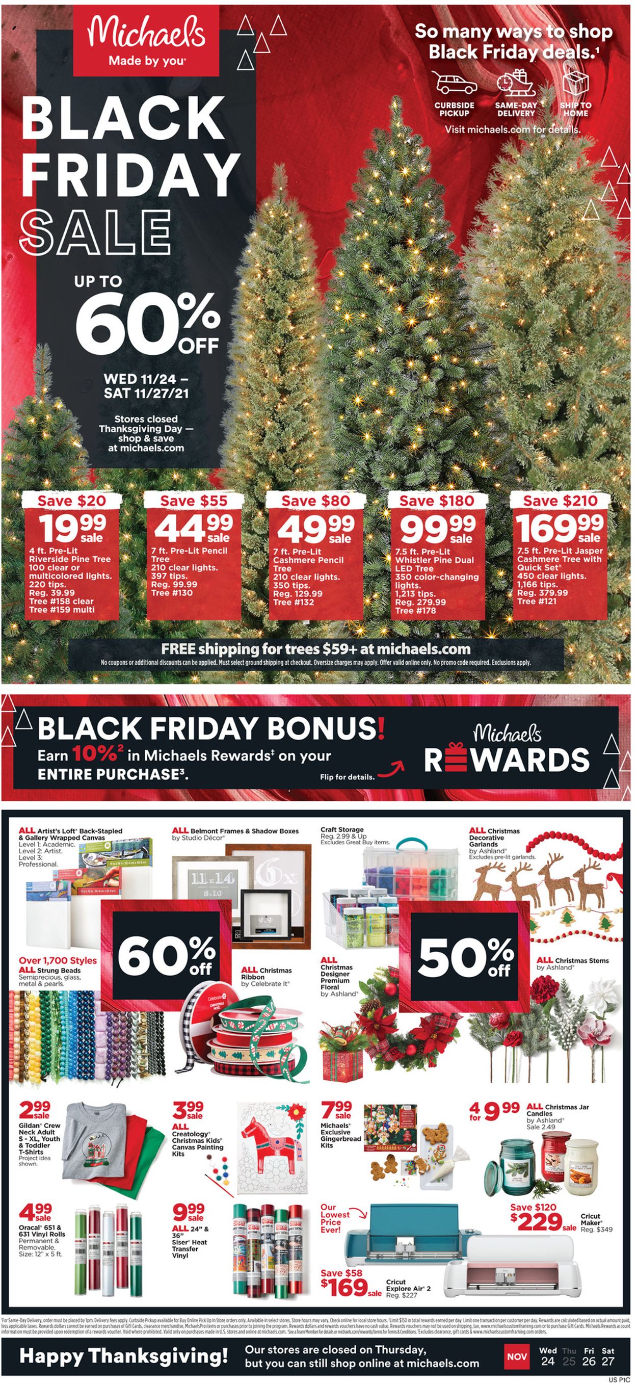 Michaels BLACK FRIDAY 2021 Current weekly ad 11/24 11/27/2021