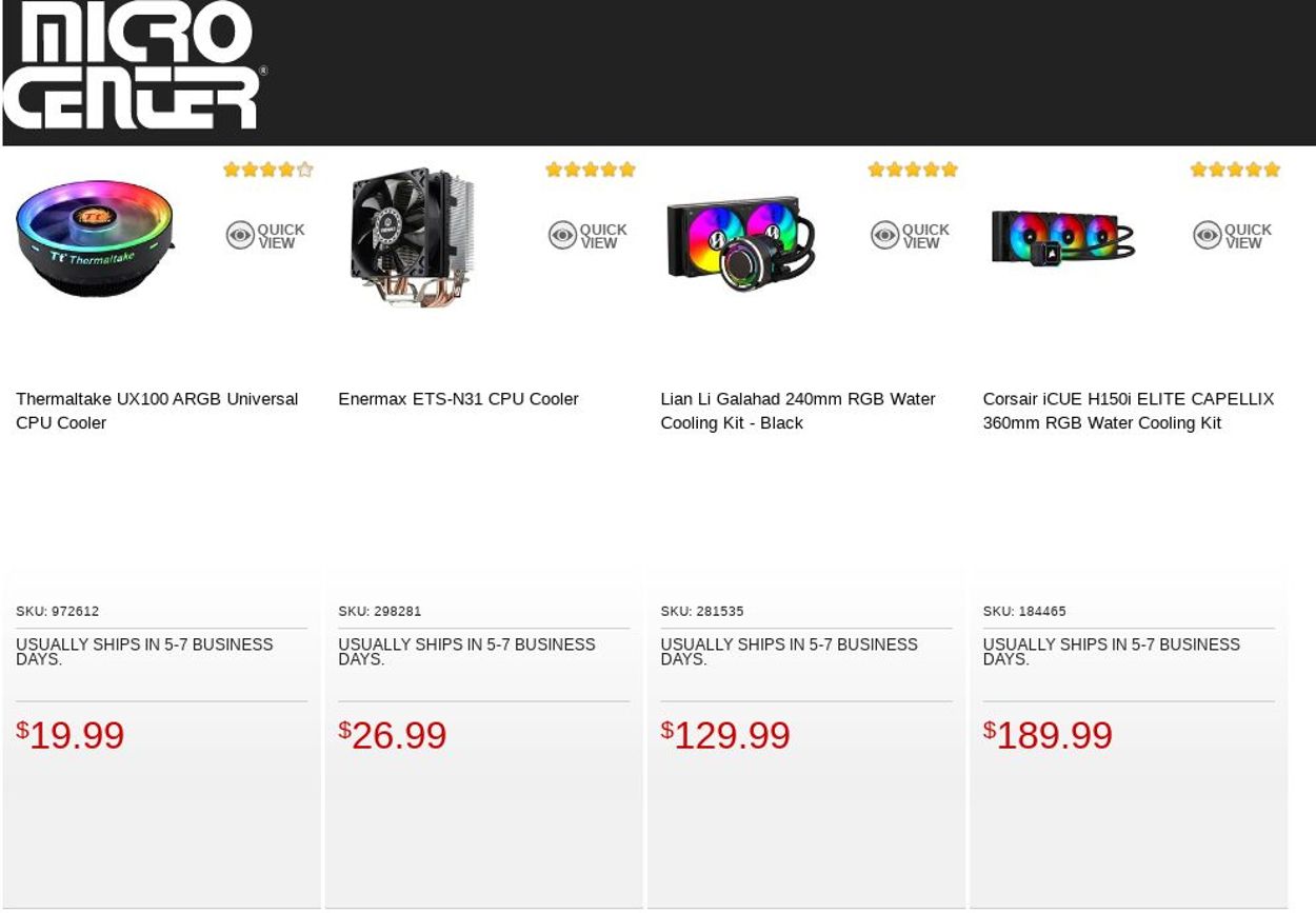 Catalogue Micro Center from 08/09/2022