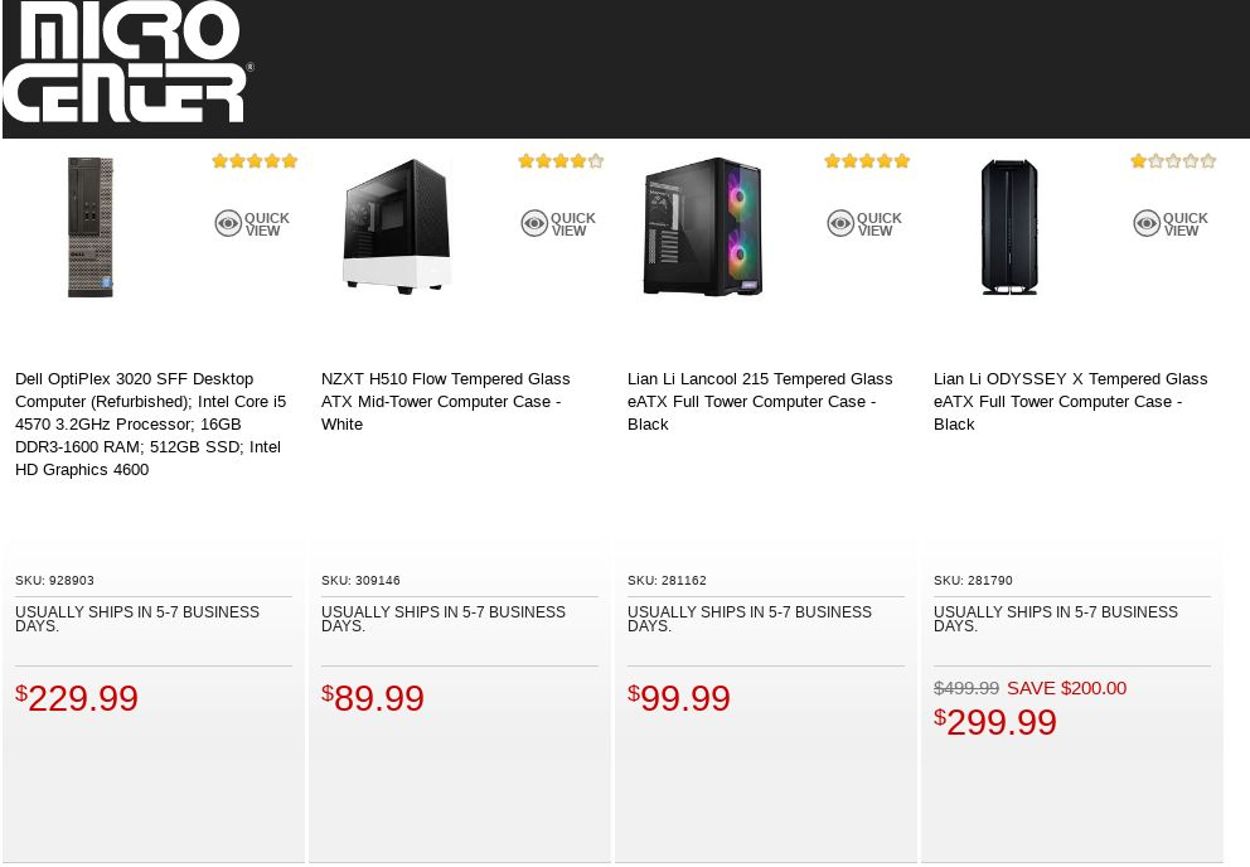 Catalogue Micro Center from 08/16/2022