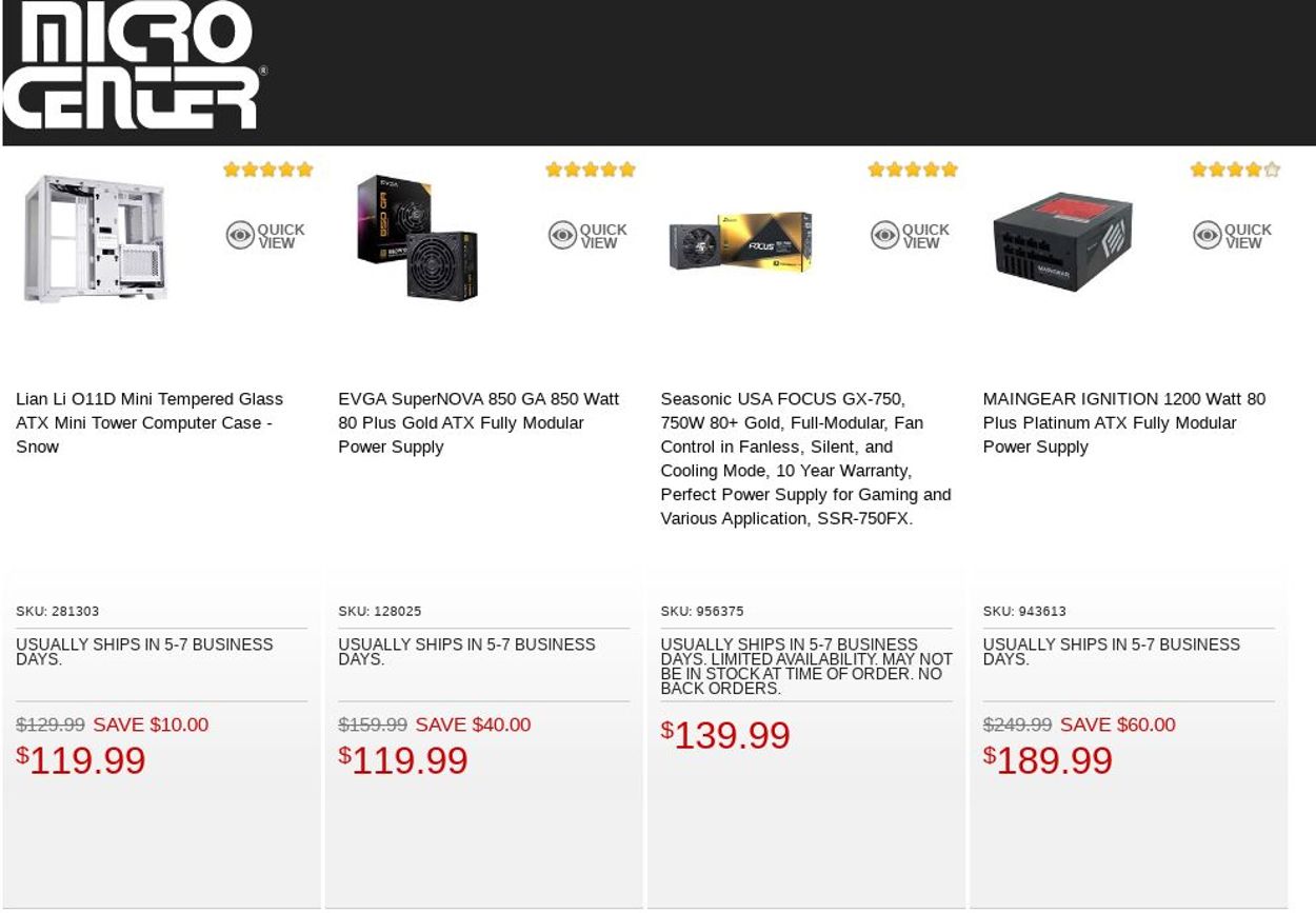 Catalogue Micro Center from 08/16/2022