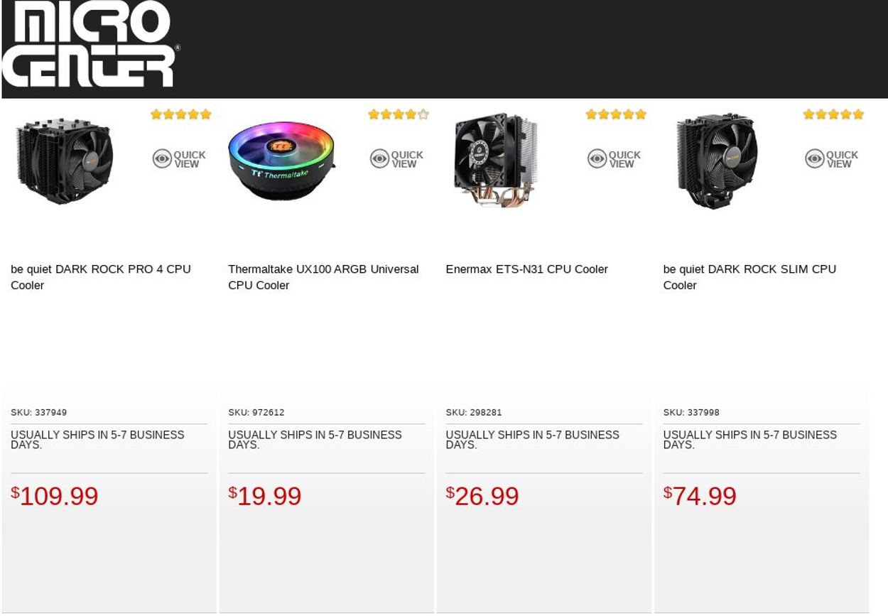 Catalogue Micro Center from 08/16/2022