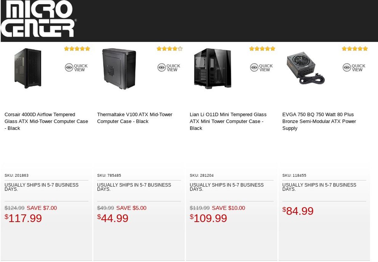 Catalogue Micro Center from 08/16/2022