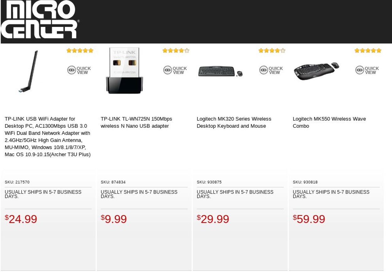 Catalogue Micro Center from 08/16/2022