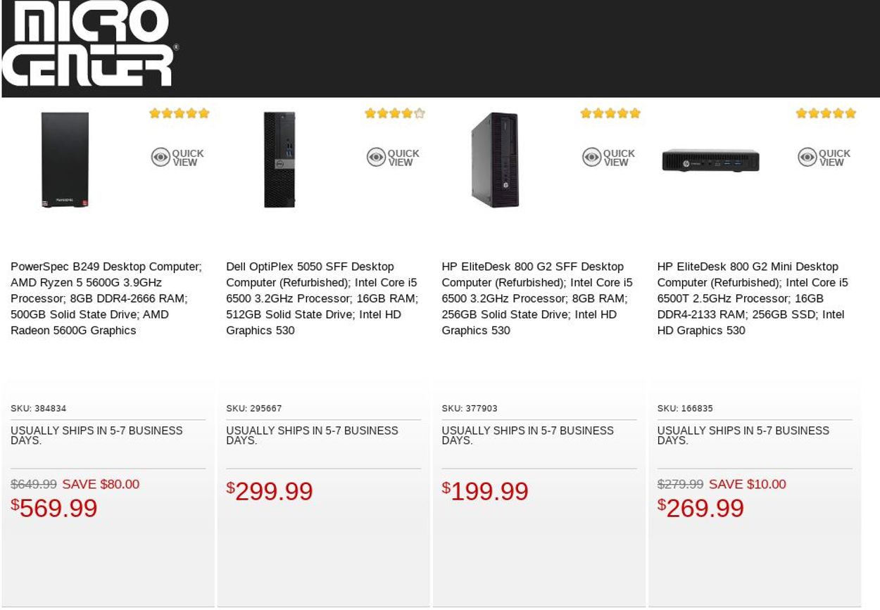 Catalogue Micro Center from 08/16/2022