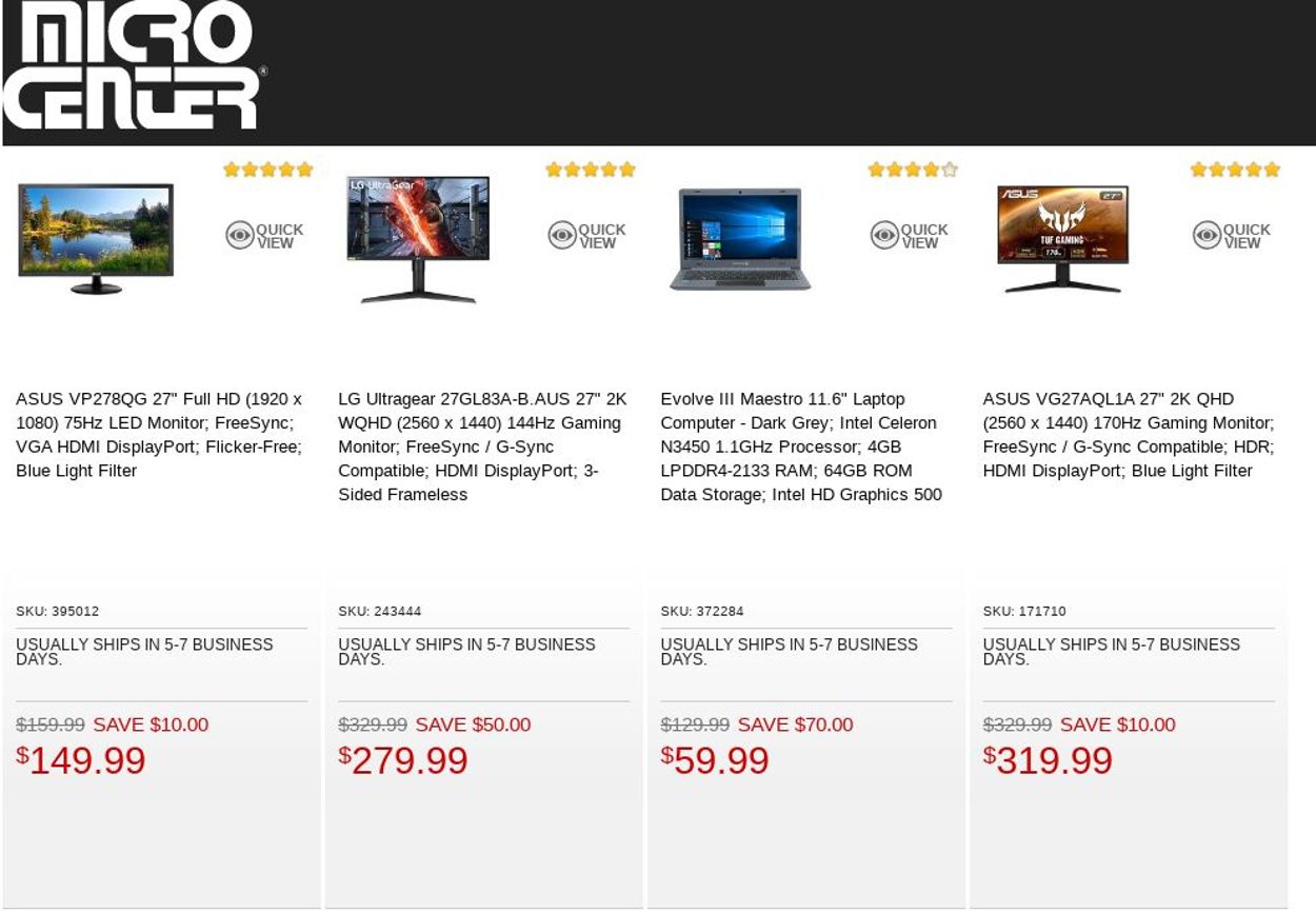 Catalogue Micro Center from 08/23/2022