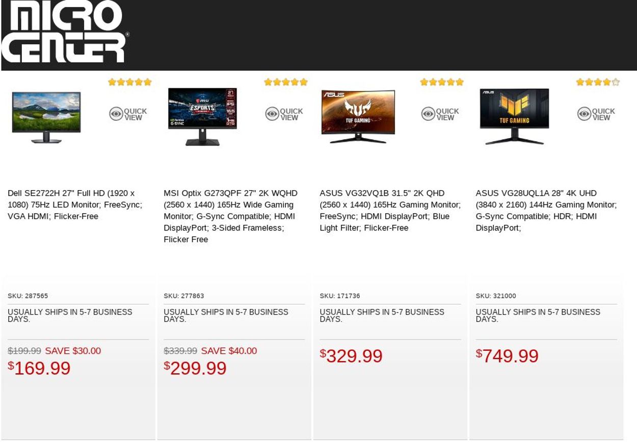 Catalogue Micro Center from 08/23/2022