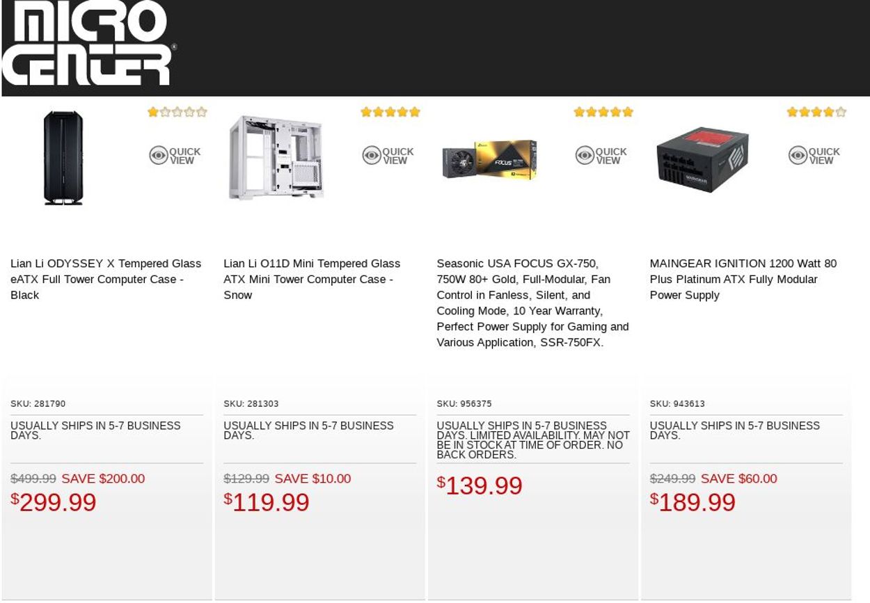 Catalogue Micro Center from 08/23/2022