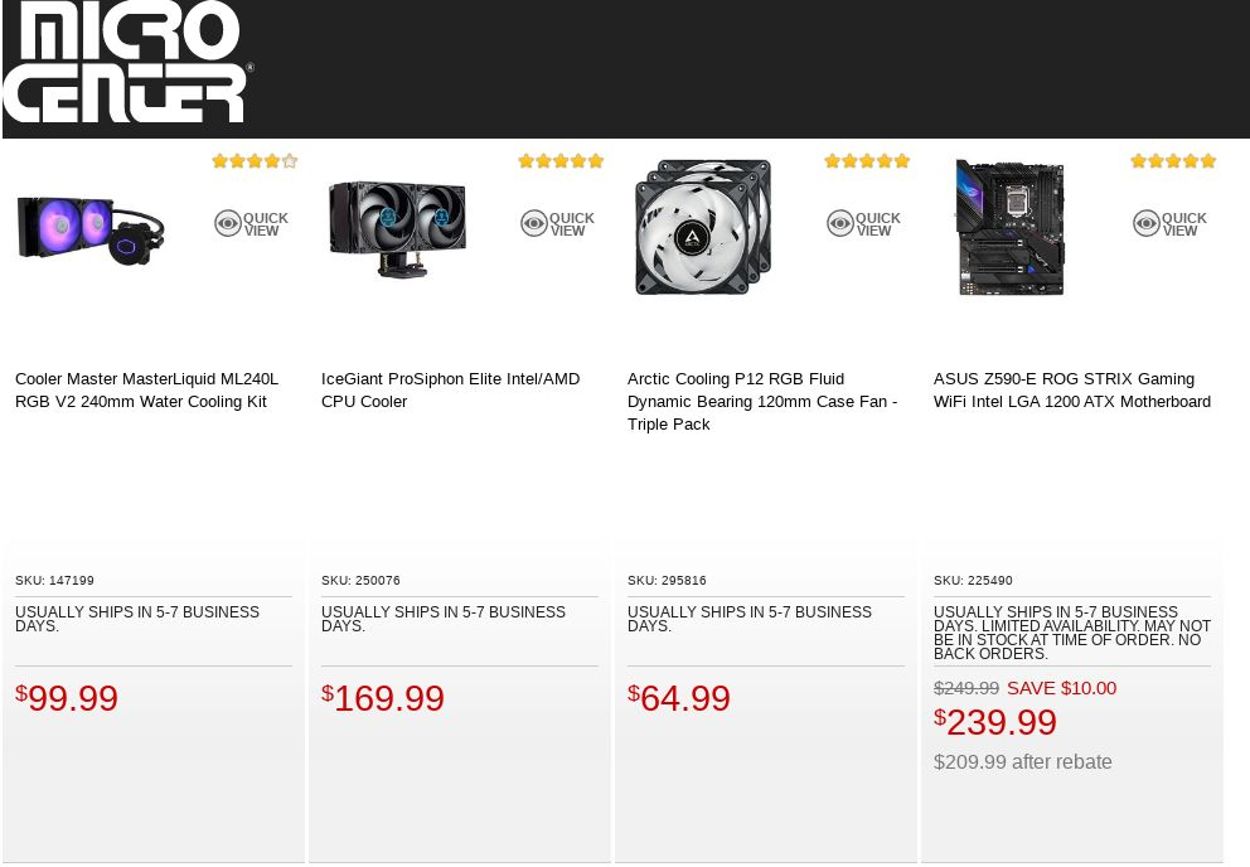 Catalogue Micro Center from 08/23/2022