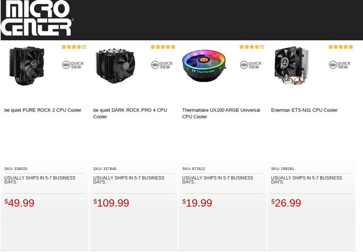 Catalogue Micro Center from 08/23/2022