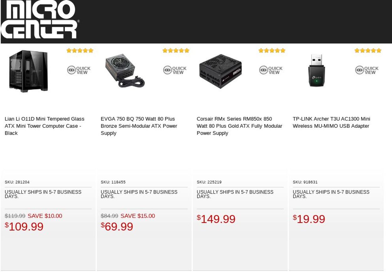 Catalogue Micro Center from 08/23/2022