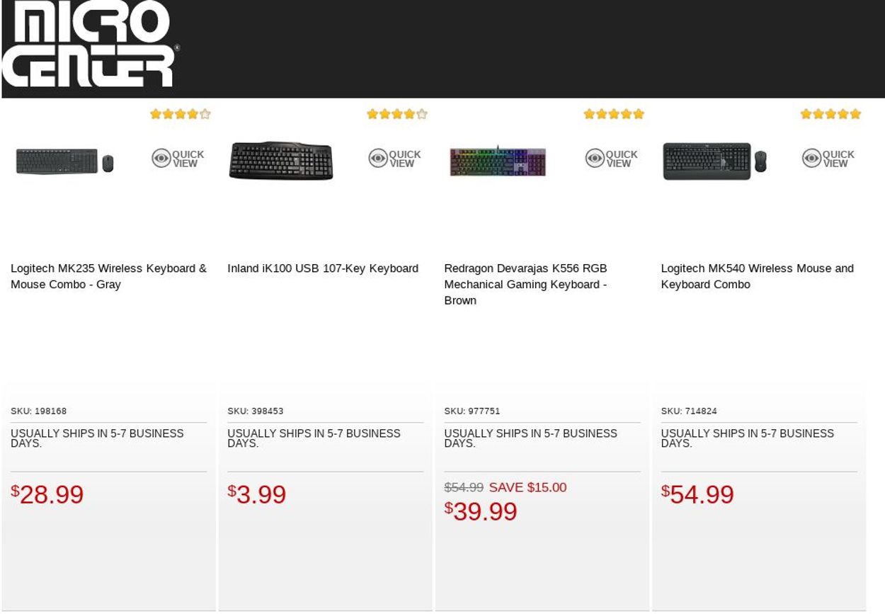 Catalogue Micro Center from 08/23/2022