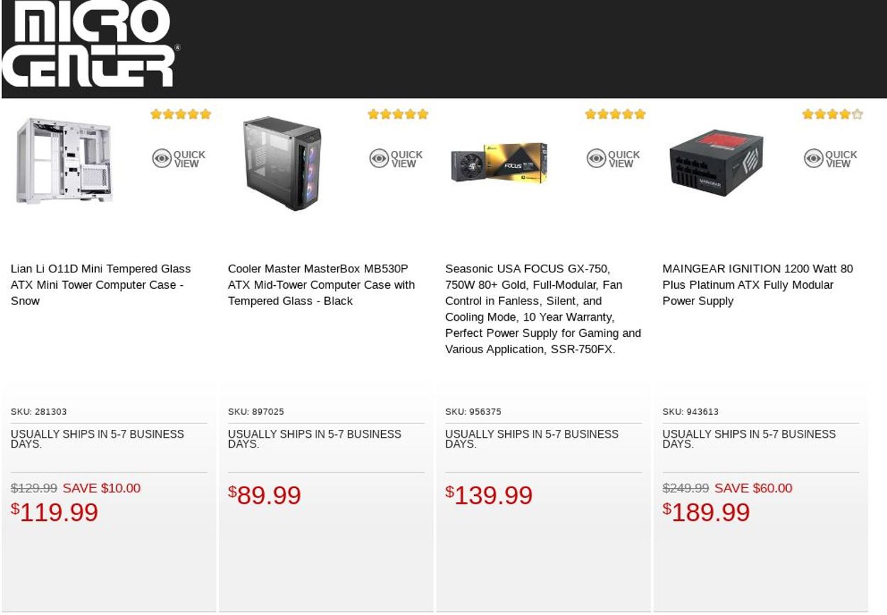 Catalogue Micro Center from 08/30/2022