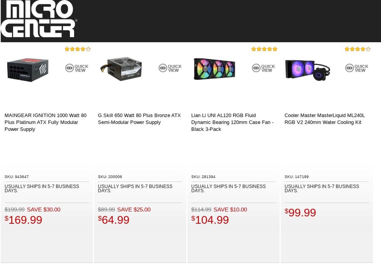 Catalogue Micro Center from 08/30/2022