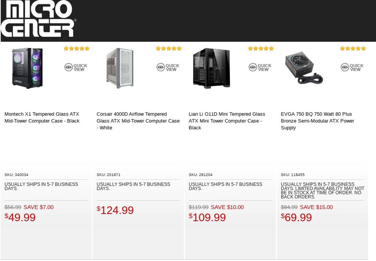 Catalogue Micro Center from 08/30/2022