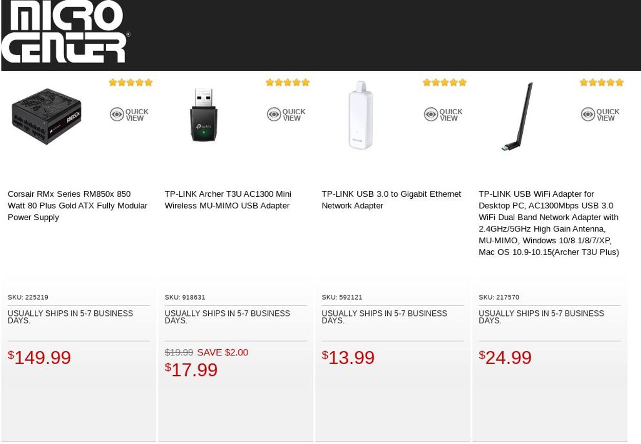 Catalogue Micro Center from 08/30/2022