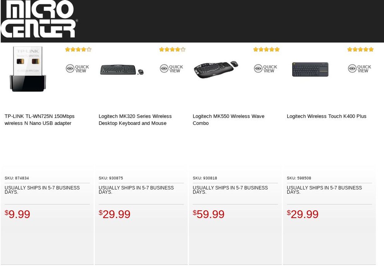 Catalogue Micro Center from 08/30/2022