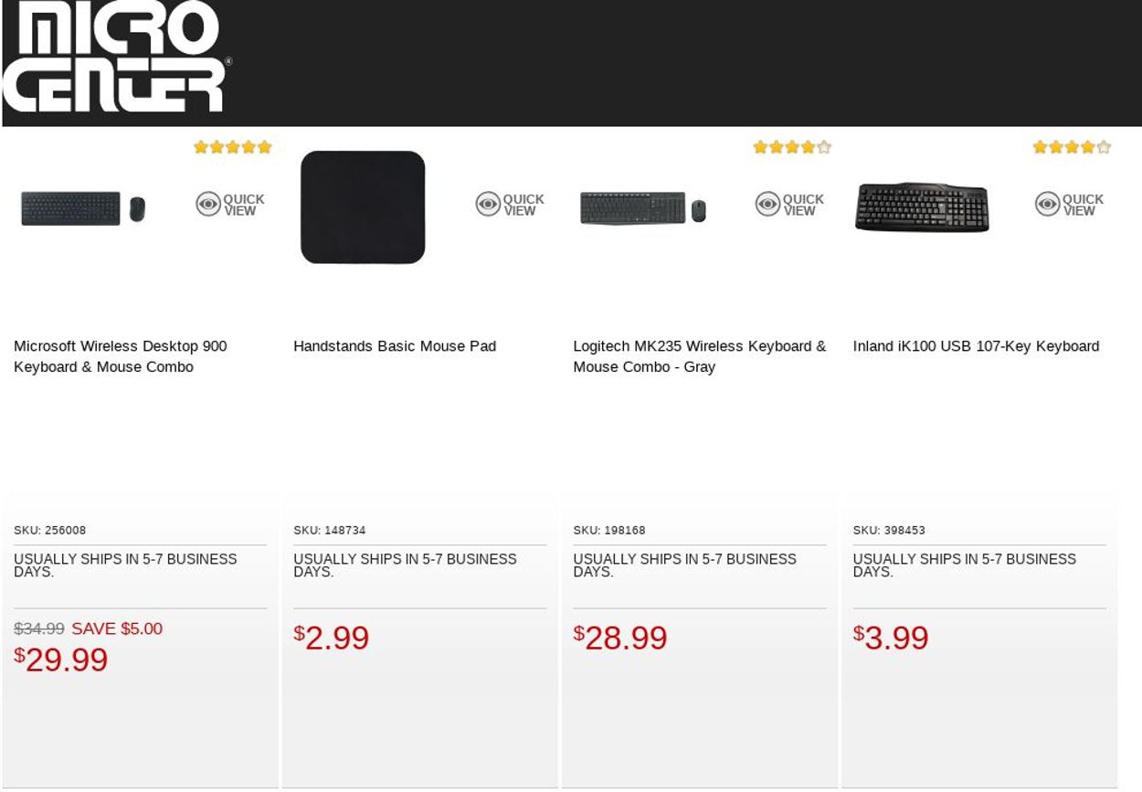 Catalogue Micro Center from 08/30/2022