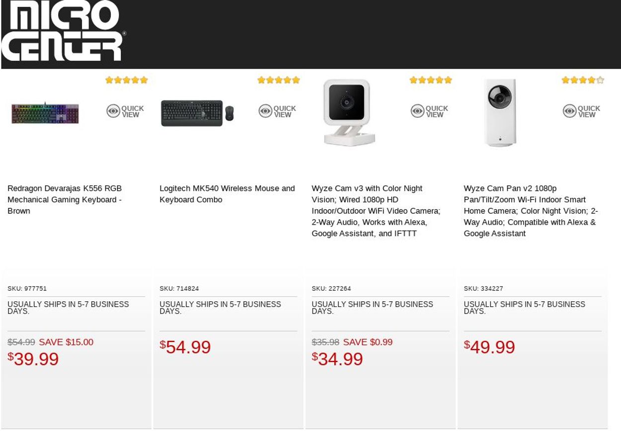 Catalogue Micro Center from 08/30/2022