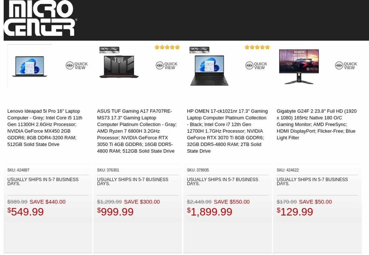 Catalogue Micro Center from 09/06/2022