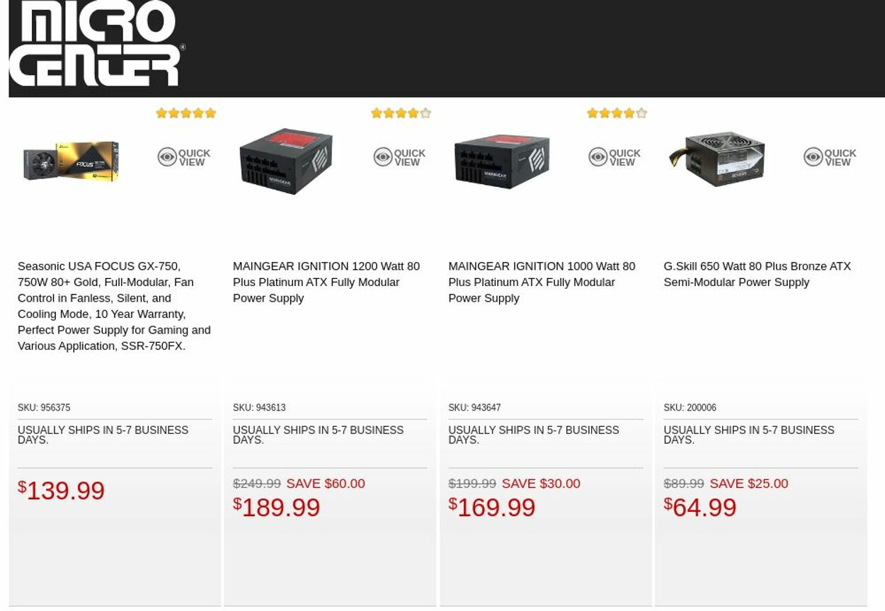 Catalogue Micro Center from 09/06/2022