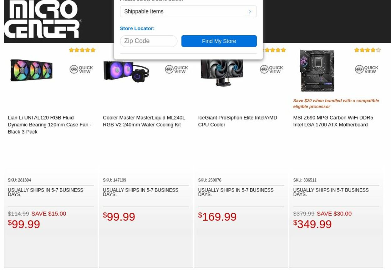 Catalogue Micro Center from 09/13/2022