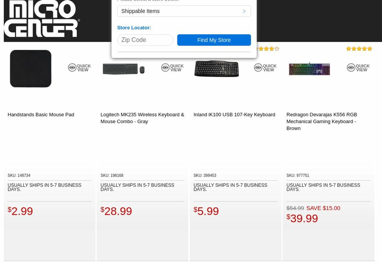 Catalogue Micro Center from 09/13/2022