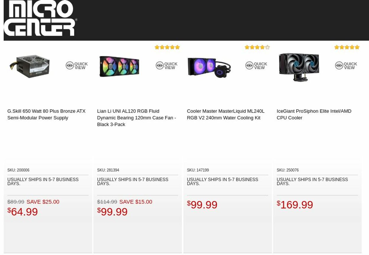 Catalogue Micro Center from 09/20/2022