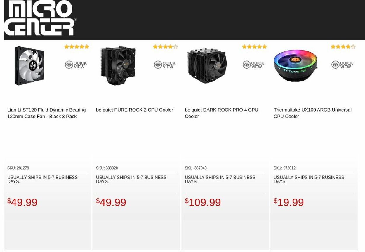 Catalogue Micro Center from 09/20/2022