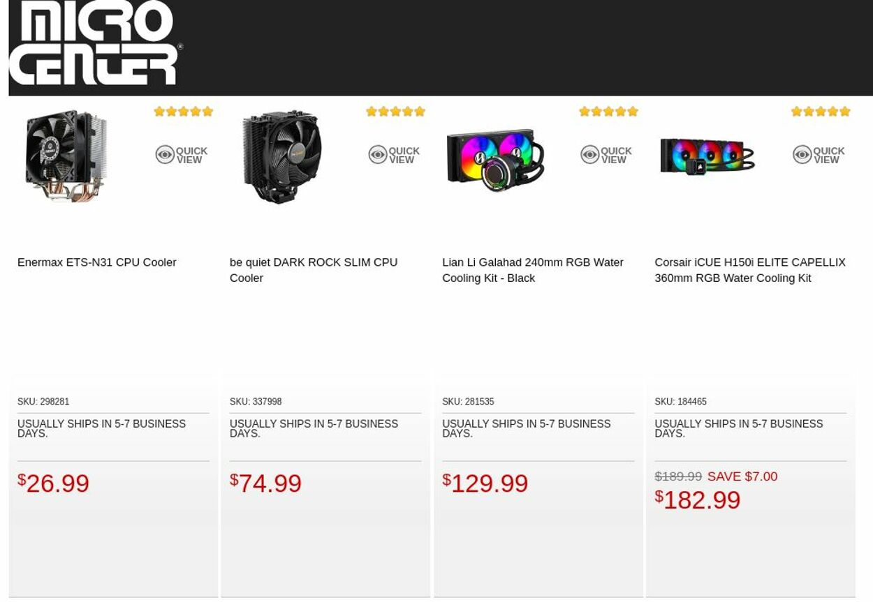 Catalogue Micro Center from 09/20/2022