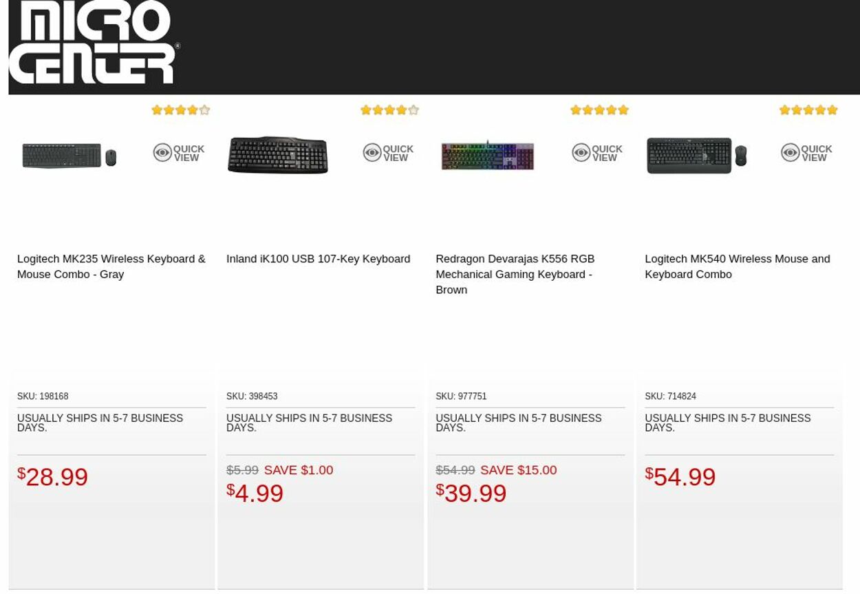 Catalogue Micro Center from 09/20/2022