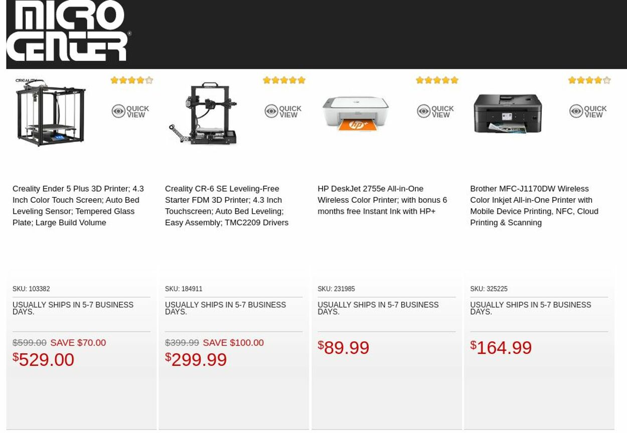 Catalogue Micro Center from 09/20/2022