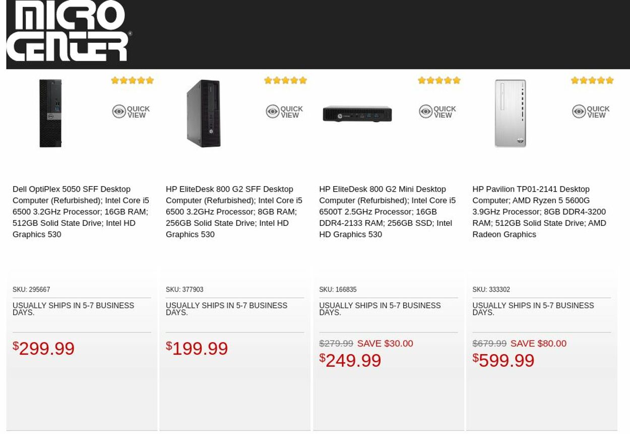 Catalogue Micro Center from 09/20/2022