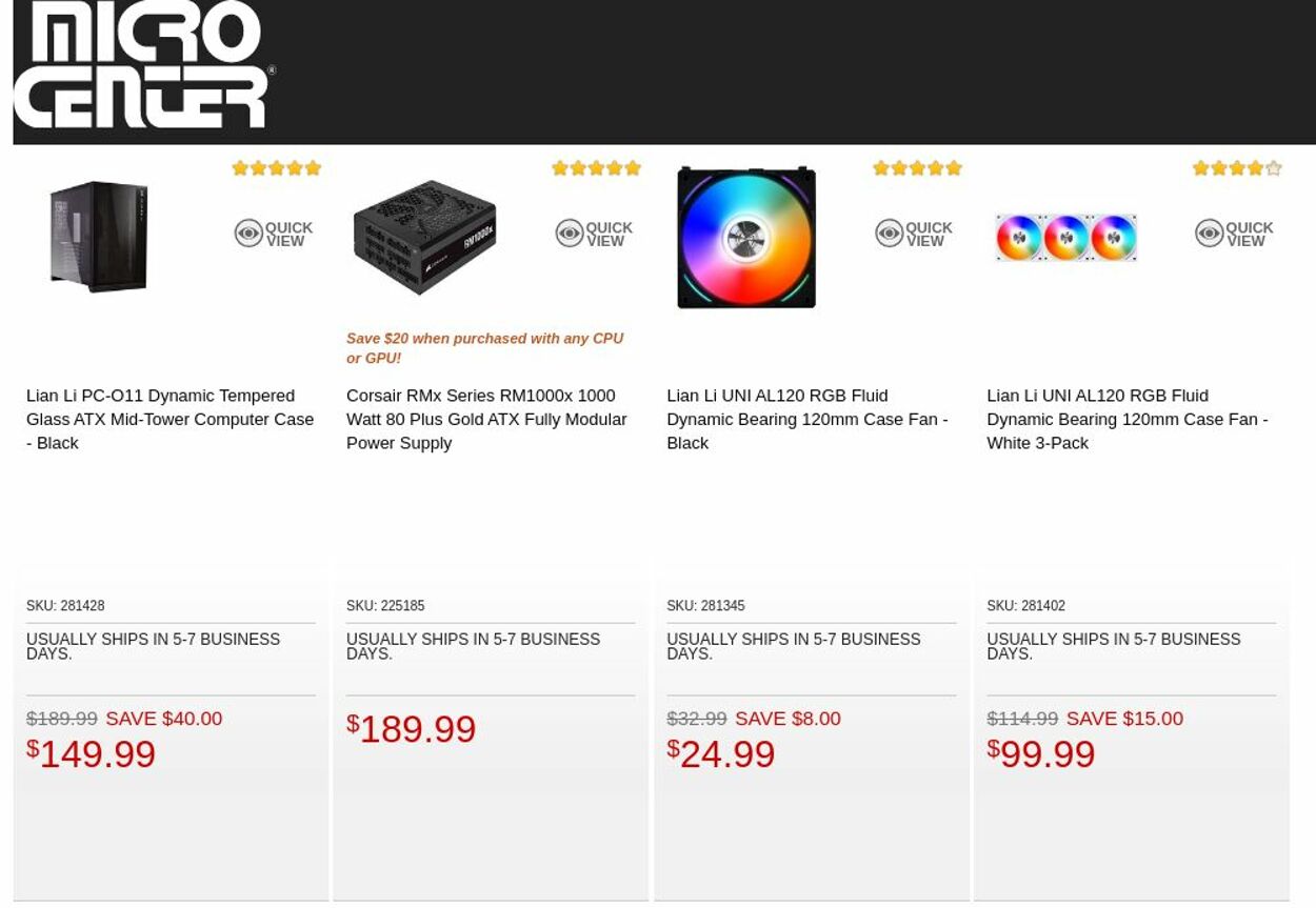 Catalogue Micro Center from 09/27/2022